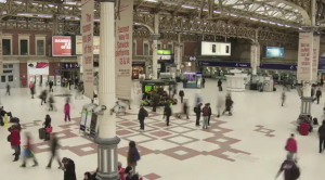 Busy Concourse at London's Victoria Station